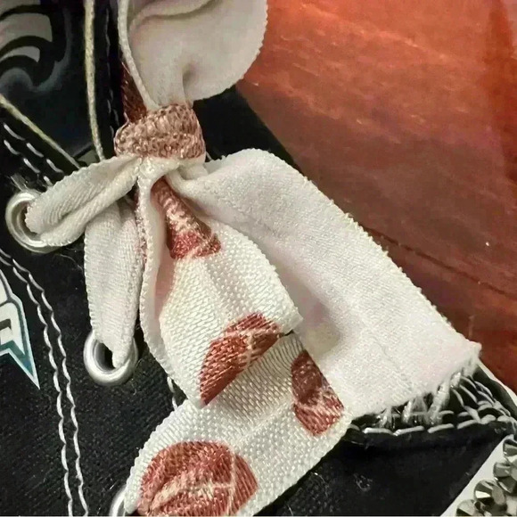 Philadelphia Eagles Converse Toddler Girls Size 10 Football Bedazzled All Star - Picture 7 of 10